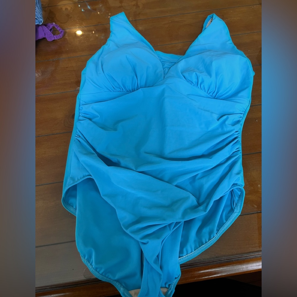 Lands end bathing suit blue size 18w